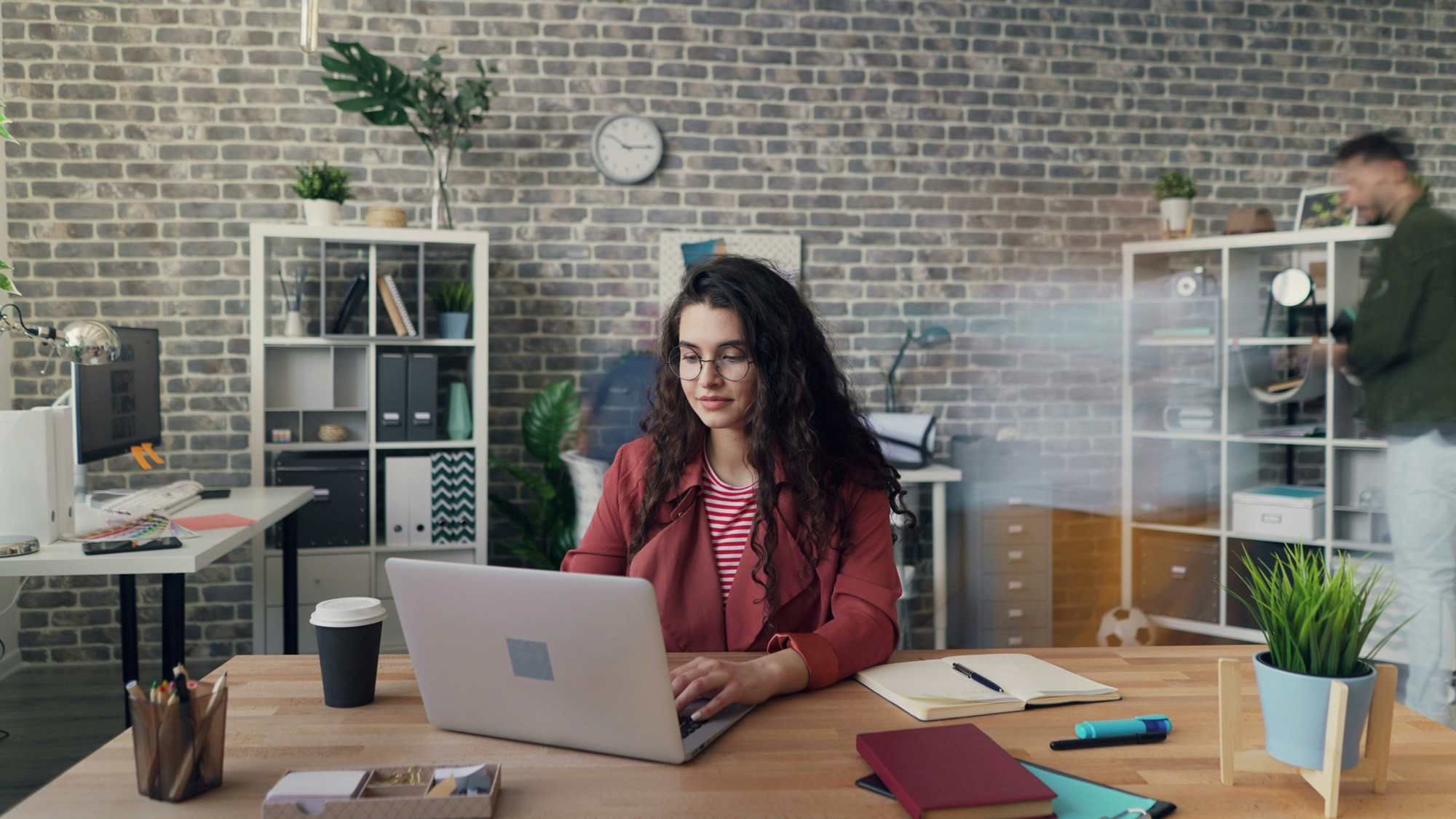 Professional working at a modern office